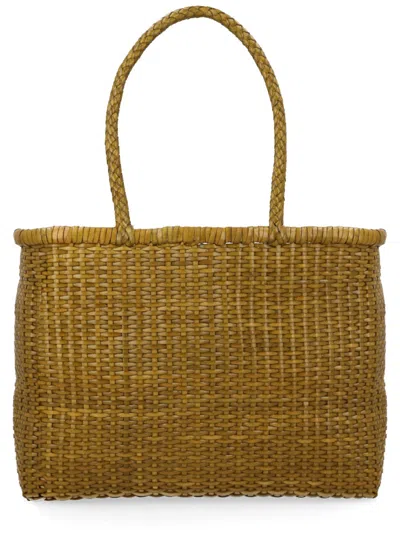 Dragon Diffusion Handwoven Leather Tote Bag In Green