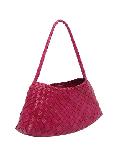Dragon Diffusion Handwoven Rosanna Shoulder Bag In Pink