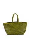Dragon Diffusion Herringbone-weave Leather Tote Bag In Green