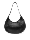Dragon Diffusion Leather Slouchy Shoulder Bag With Woven Texture