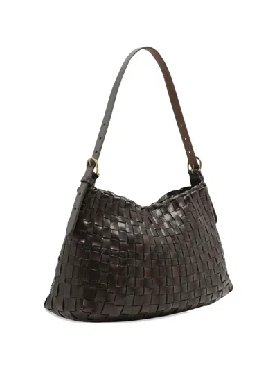 Dragon Diffusion Hobo Salvage Woven-design Shoulder Bag In Brown