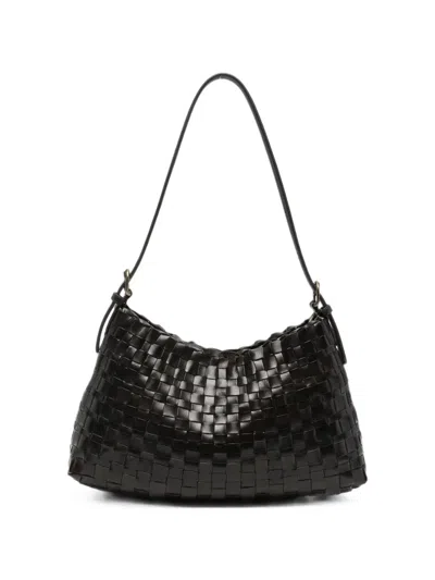 Dragon Diffusion Hobo Salvage Woven Leather Shoulder Bag In Blue