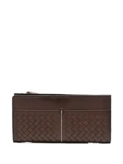 Dragon Diffusion Interlaced-design Wallet In Brown