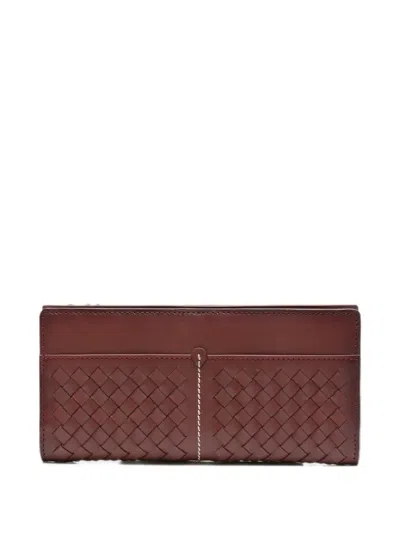 Dragon Diffusion Interlaced-design Wallet In Burgundy