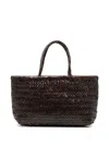 Dragon Diffusion Interwoven Leather Tote Bag In Brown