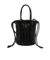 Dragon Diffusion Interwovened Drawstring Bucket Bag In Black