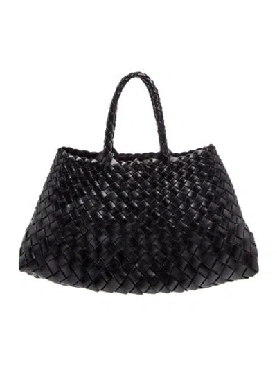 Pre-owned Dragon Diffusion Intrecciato Tote In Black
