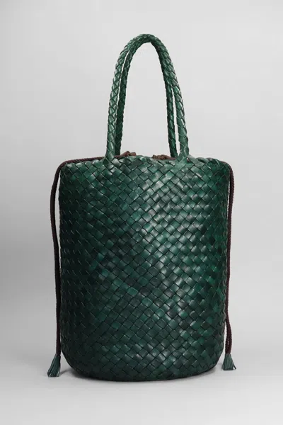 Dragon Diffusion Jacky Bucket Hand Bag In Green Leather