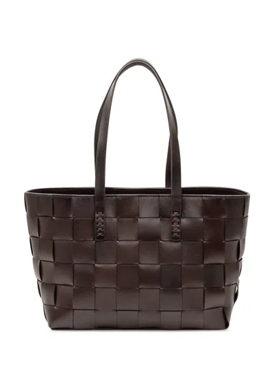 Dragon Diffusion Japan Basket Tote Handbag In Dk Brown