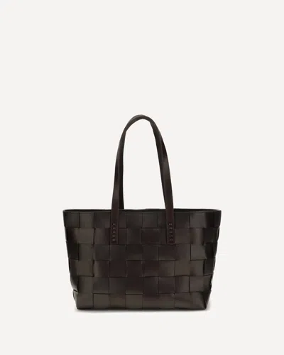 Dragon Diffusion Japan Leather Tote Bag In Marrone