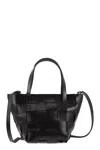 Dragon Diffusion Japan Mini - Woven Leather Bag In Black