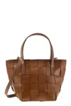Dragon Diffusion Japan Mini - Woven Leather Bag In Brown