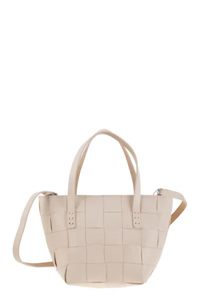 Dragon Diffusion Japan Mini - Woven Leather Bag In Sand