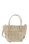 Dragon Diffusion Japan Mini - Woven Leather Bag In White
