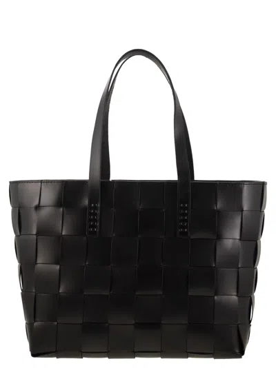 Dragon Diffusion Japan Tote - Woven Leather Bag In Black