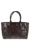 Dragon Diffusion Japan Tote - Woven Leather Bag In Dark Brown