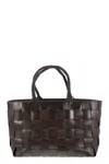 Dragon Diffusion Japan Tote - Woven Leather Bag In Dark Brown