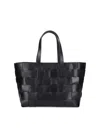 Dragon Diffusion Woven Rectangular Tote Bag With Dual Handles In Black