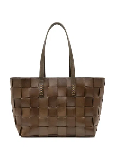 Dragon Diffusion Japan Tote Handbag Basket In Khaki