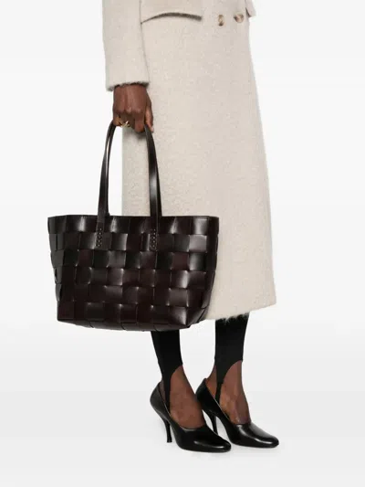 Dragon Diffusion Japan Woven-design Tote Bag In Brown