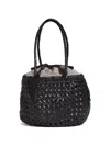 Dragon Diffusion Juventus Woven Crossbody Bag Dual Handles In Black