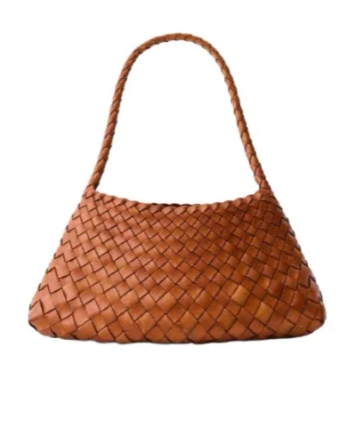 Dragon Diffusion Knitted Handbag In Brown