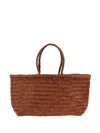 Dragon Diffusion Large Bamboo Triple Jump Chevron-weave Shoulder Bag In Brown