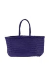 Dragon Diffusion Large Bamboo Triple Jump Chevron-weave Shoulder Bag In Purple