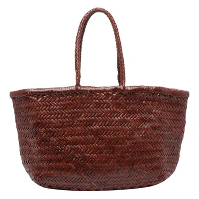 Dragon Diffusion Large Bamboo Triple Jump Shoulder Bag In Brown