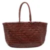 Dragon Diffusion Large Bamboo Triple Jump Shoulder Bag In Brown