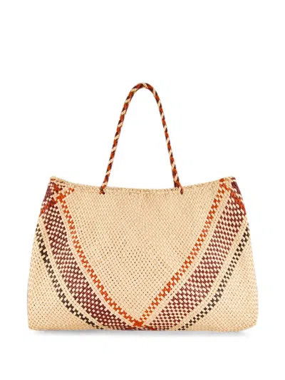 Dragon Diffusion Large Maori Sophie Woven Tote Bag In 中性色