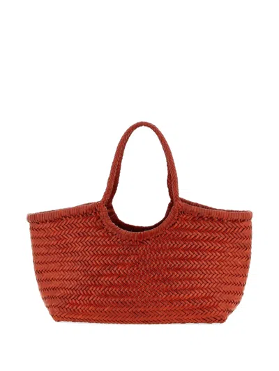 Dragon Diffusion Large Nantucket Woven-leather Tote Bag In Brown