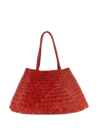 Dragon Diffusion Large Santa Croce Leather Shoulder Bag In Red