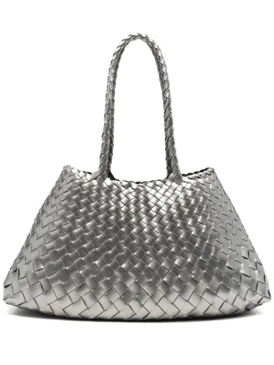 Dragon Diffusion Large Santa Croce Tote Bag In Silber