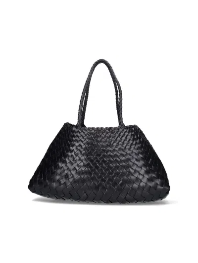 Dragon Diffusion Large Tote Bag "santa Croce" In Black