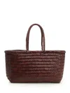 Dragon Diffusion Large Woven Leather Basket Handbags Brown In Brown