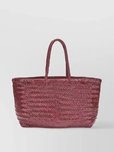 Dragon Diffusion Large Woven Leather Tote Bag