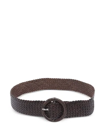 Dragon Diffusion Leather Belt In Braun
