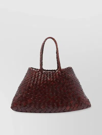 Dragon Diffusion Leather Braided Dual Handle Small Shoulder Bag