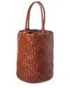 Dragon Diffusion Leather Bucket Bag In Brown