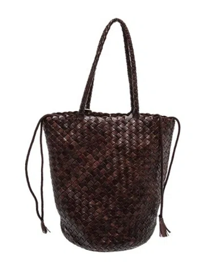Pre-owned Dragon Diffusion Leather Bucket Bag In Brown