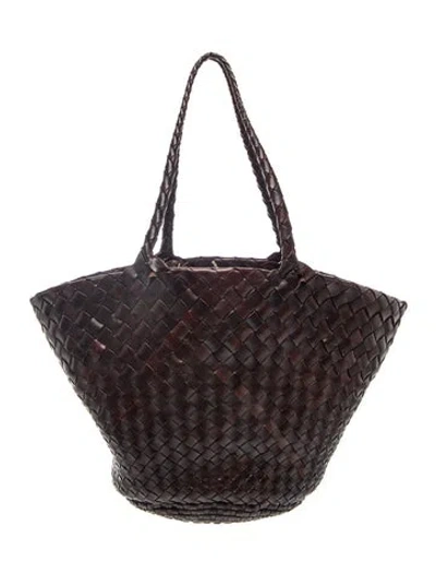 Pre-owned Dragon Diffusion Leather Bucket Bag In Brown