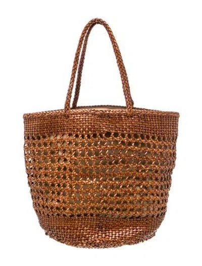 Pre-owned Dragon Diffusion Leather Bucket Bag In Brown