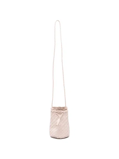 Dragon Diffusion Leather Bucket Bag In Neutral