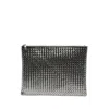 Dragon Diffusion A4 Clutch Bag With St Christopher Pendant In Black