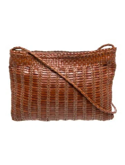 Pre-owned Dragon Diffusion Leather Crossbody Bag In Brown