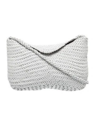 Pre-owned Dragon Diffusion Leather Crossbody Bag In Metallic/silver