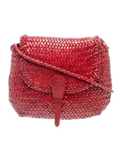 Pre-owned Dragon Diffusion Leather Crossbody Bag In Red