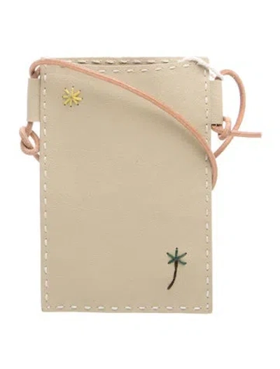 Pre-owned Dragon Diffusion Leather Crossbody Bag W/ Tags In Neutrals