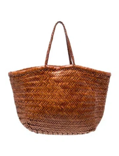 Pre-owned Dragon Diffusion Leather Evening Bag In Brown